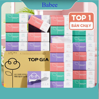 Giấy ăn gấu trúc, thùng giấy ăn rút 30 gói 3 màu cao cấp 4 lớp dày dặn, mềm mịn