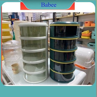 LỒNG BÀN 5 TẦNG GIỮ NHIỆT CHỐNG BỤI, NẮP XOAY MÀU XANH ĐẶC BIỆT Babee