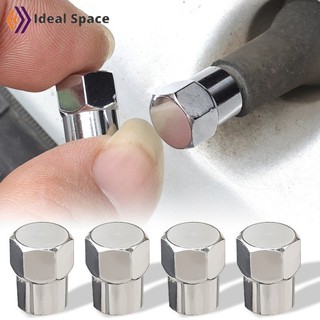 [3C & Auto] Bộ nắp van phụ kiện ô tô cao cấp | 10 Mũ Mạ Chrome Bạc Có Vòng Niêm Phong, Vỏ Chống Thấm Nước Cho Mọi Loại Xe