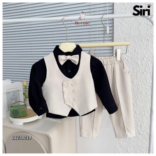 Đồ vest bé trai màu xanh Bernie 2 lớp xịn sò cho bé đi tiệc, đi chơi lễ tết từ 9-24Kg Siri kids