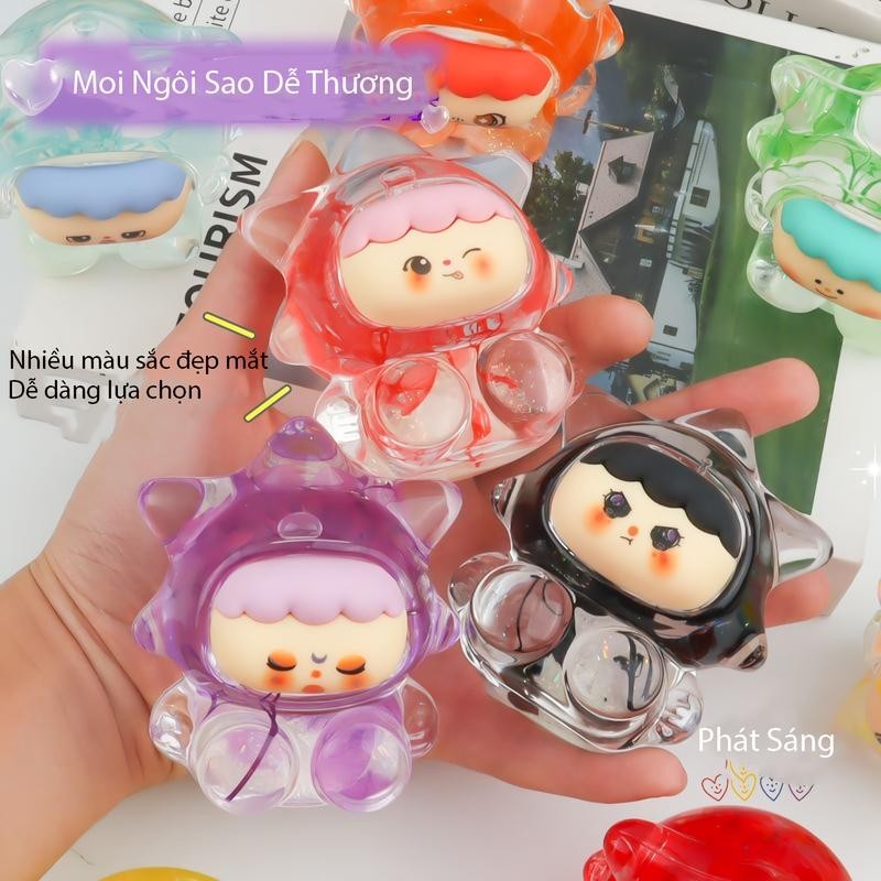 Charm Nước Moi Ngôi Sao Size Lớn 8.6cm, Charm Moi nước phát sáng nhiều màu, Charm decor đồ chơi, dạ 