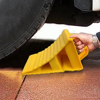 Yibar Bánh Xe Di Động Chock Có Tay Cầm Xe Ô Tô Xe Tải Bánh Xe Lốp Chock Chặn Chặn Chống Trơn Trượt Đế Nhựa Lốp Hỗ Trợ Miếng Lót Mới