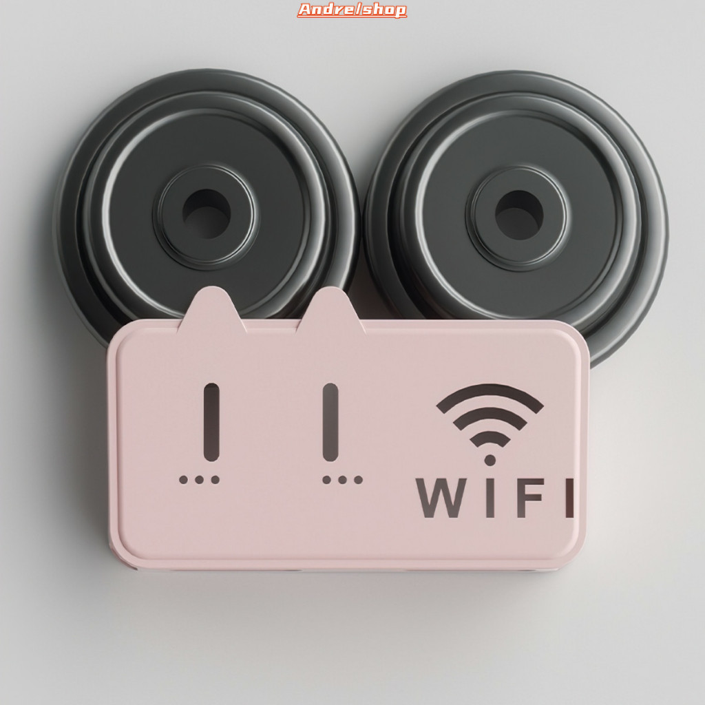 Kệ đựng wifi treo tường, Kệ wifi đặt modem, đầu kỹ thuật số, ổ cắm điện, chất liệu nhựa ABS EANNE