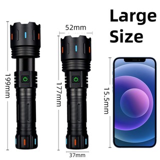 【Anna】LED Flashlight Rechargeable Strong Light TYPE-C USB Charging Waterproof