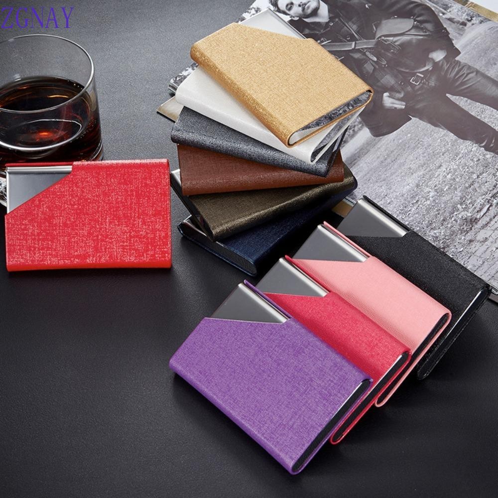 Polosp ID Thẻ Tín Dụng Giá Đỡ Màn Hình Đứng Thép Không Gỉ Thời Trang Nam Nữ Để Bàn Thẻ Lưu Trữ Hộp Đựng