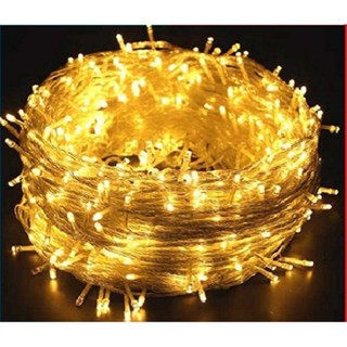 Dây đèn LED trang trí nháy chớp 100m, trắng, vàng, nhiều màu lắp cây, nhà, sân vườn, Tết