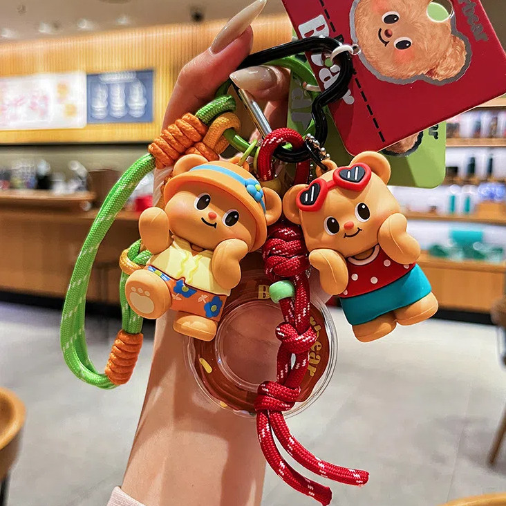 Chính Hãng butterbear butterbear Móc Khóa Ba Lô Dễ Thương Mặt Dây Chuyền Hoạt Hình Quà Tặng Nhỏ