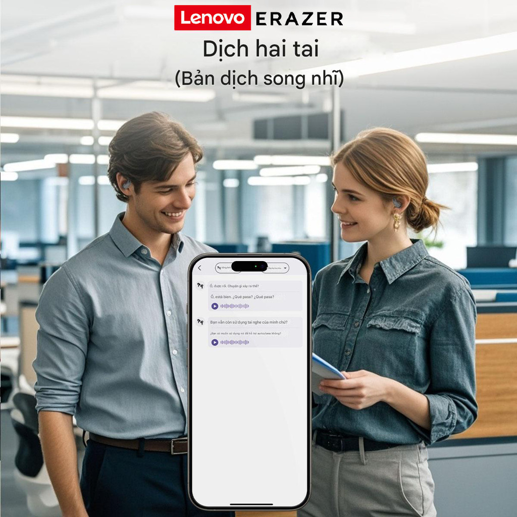 Lenovo ERAZER XP6/XP3/XT92PRO/XT66PRO Tai nghe Bluetooth 5.4 không dây, màn hình cảm ứng LED, mic, chống nước IPX5, AI phiên dịch | BigBuy360 - bigbuy360.vn