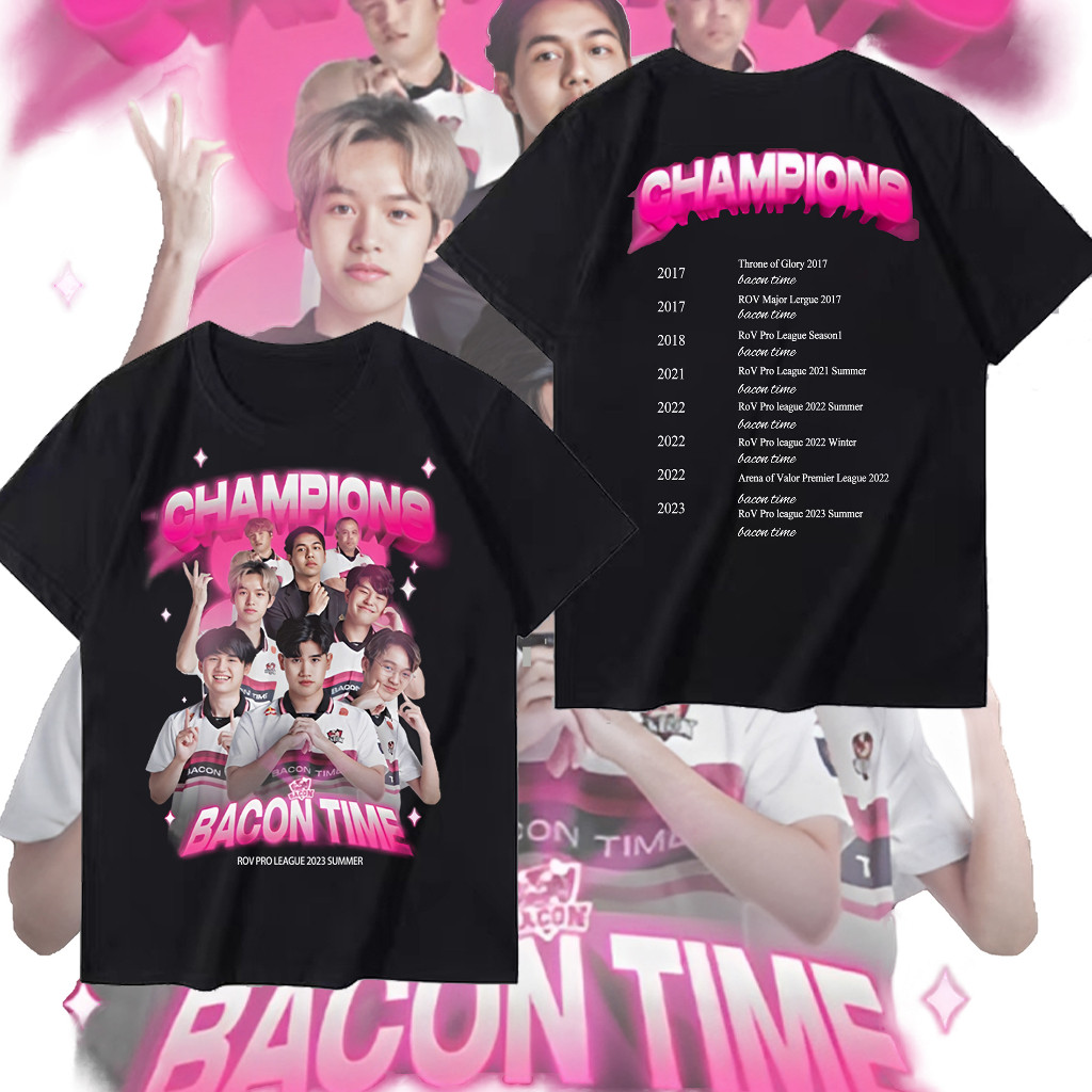 Bình thường 2024 Áo thun in hình Bacon Time mới Vải Cotton 1 SIZE S-5XL