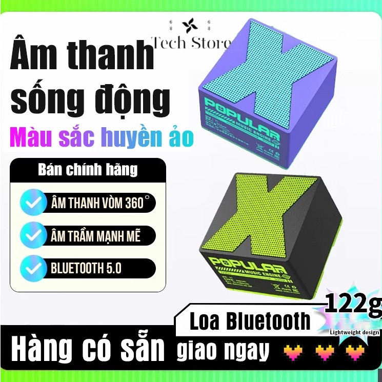 𝐓𝐞𝐜𝐡 𝐒𝐭𝐨𝐫𝐞  Loa Bluetooth không dây Mini X1 Loa di động sạc trầm, 360 ° Âm thanh nổi, âm trầm tuyệt vời