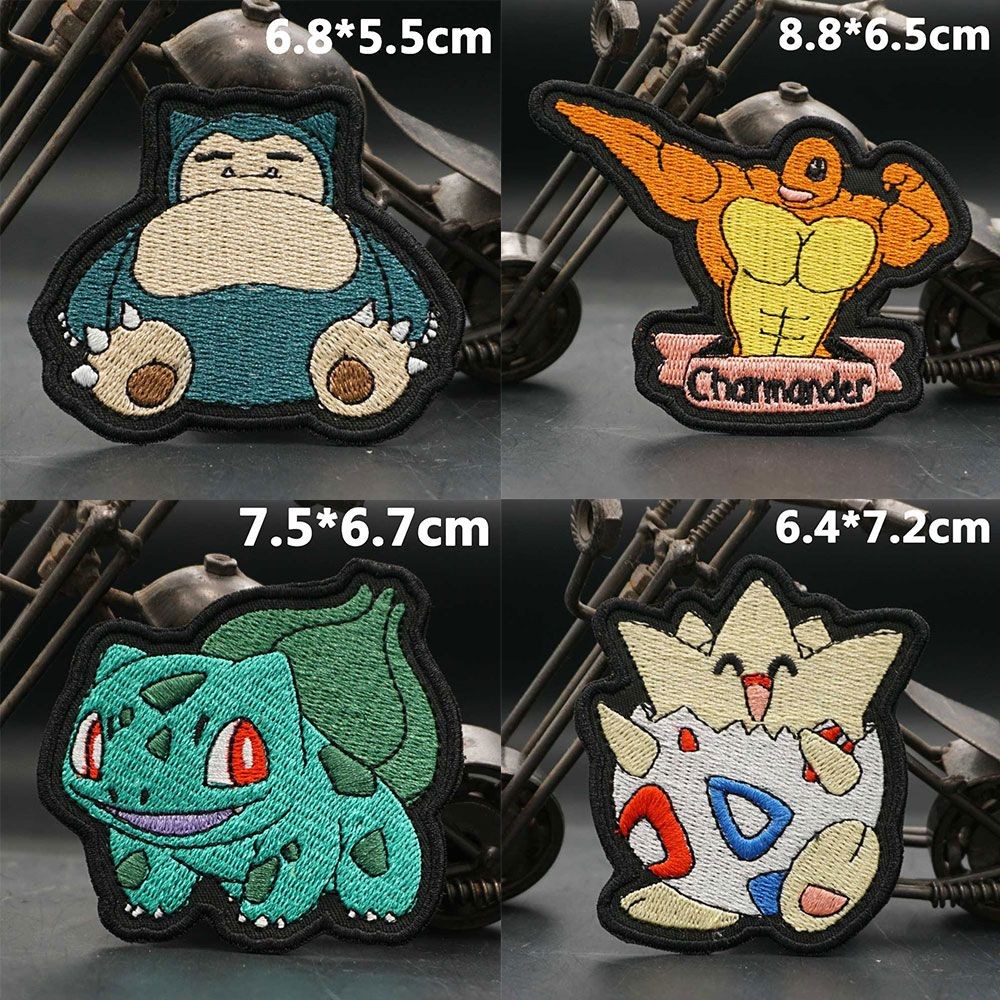 [Miếng dán Velcro tùy chỉnh] AE Phim hoạt hình thêu Pokémon loạt nhân vật hoạt hình dễ thương Miếng 