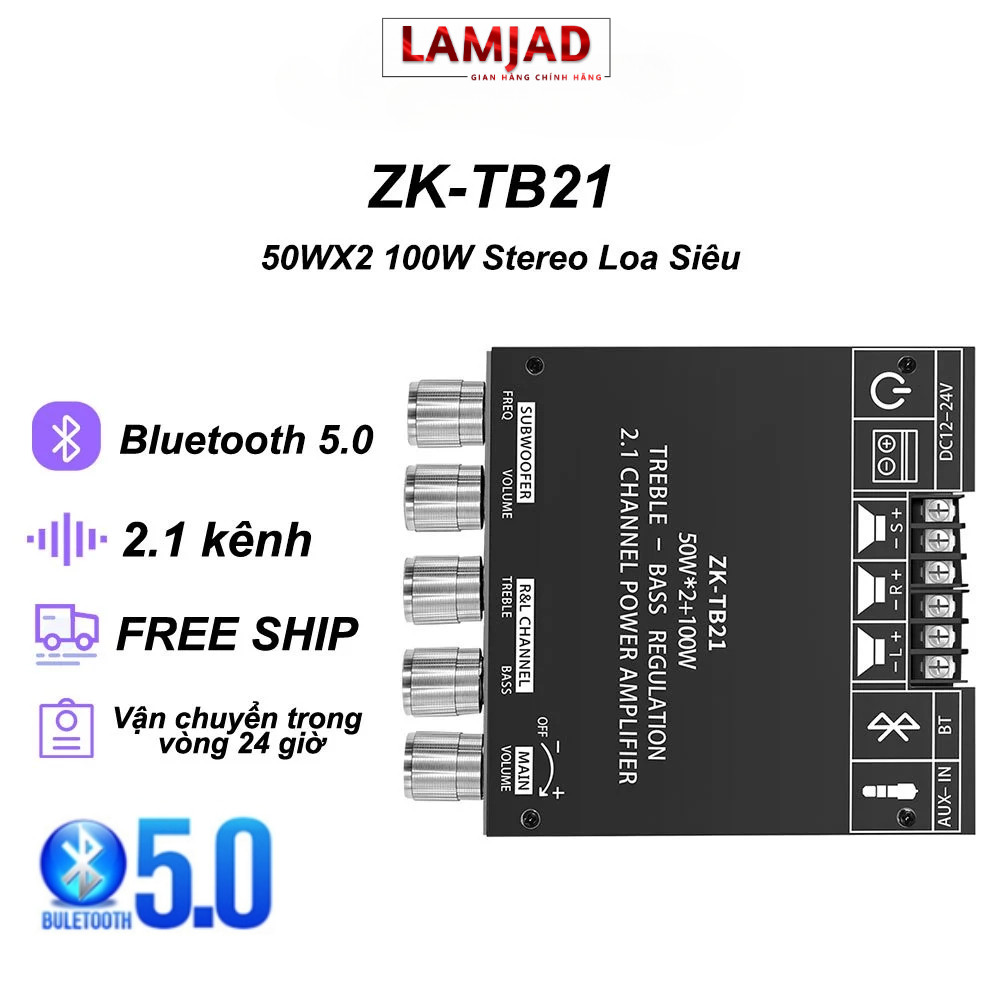 ZK-TB21/ZK-MT21/D50/D10 Kỹ Thuật Số Bảng Mạch Khuếch Đại Âm Thanh Subwoofer Bluetooth 5.0 Kênh 2.1