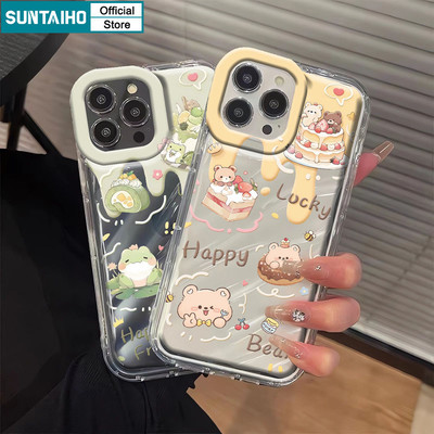 Suntaiho Ngọt Ngào Động Vật Dễ Thương Món Tráng Miệng Trong Suốt Ốp Điện Thoại TPU Mềm Cao Cấp Chống Sốc Cho iPhone 11 12 13 14 15 16 Pro max IP 7 8 Plus Iphon X Xs XR Xs max