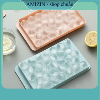 Khay đá bi tròn tủ lạnh 33 viên có nắp đậy (6978) AMIZIN