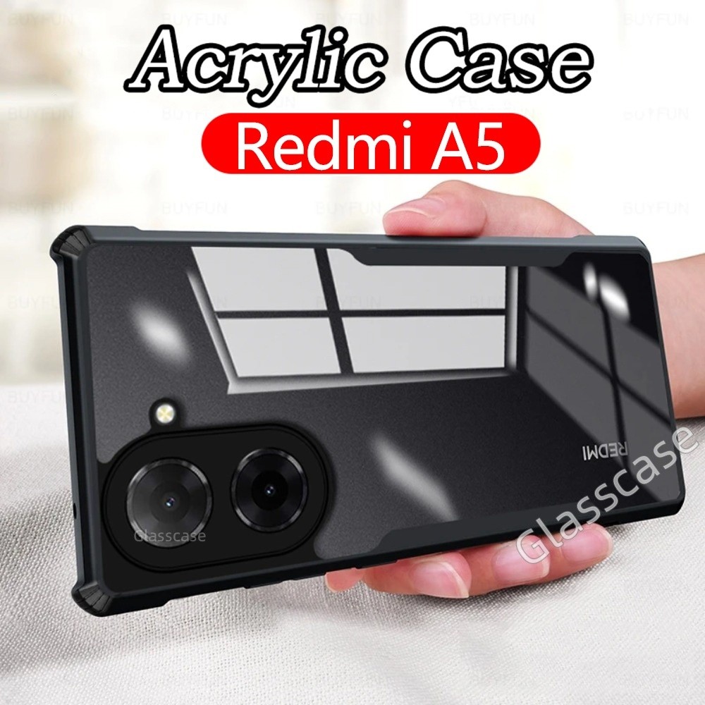 Vỏ Redmi A5 2025 Cho Redmi A5 A 5 RedmiA5 4G Acrylic Trong Suốt Vỏ Điện Thoại Chống Sốc Túi Khí Bảo 