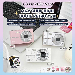  Máy ảnh kĩ thuật số digital Booie Retro Korea Camera - quay chụp 50MP siêu gọn 