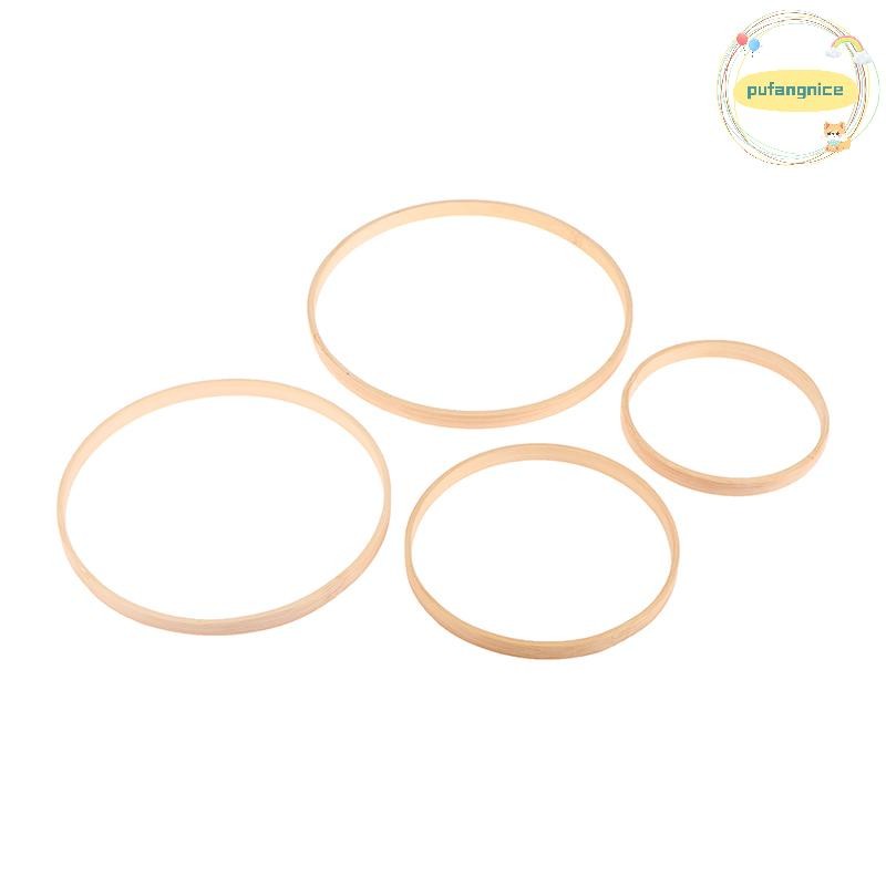 Pufangnice 1 Khung Vòng Tròn Tre DIY Dream Catcher Nhẫn Thêu Vòng Hoa VN