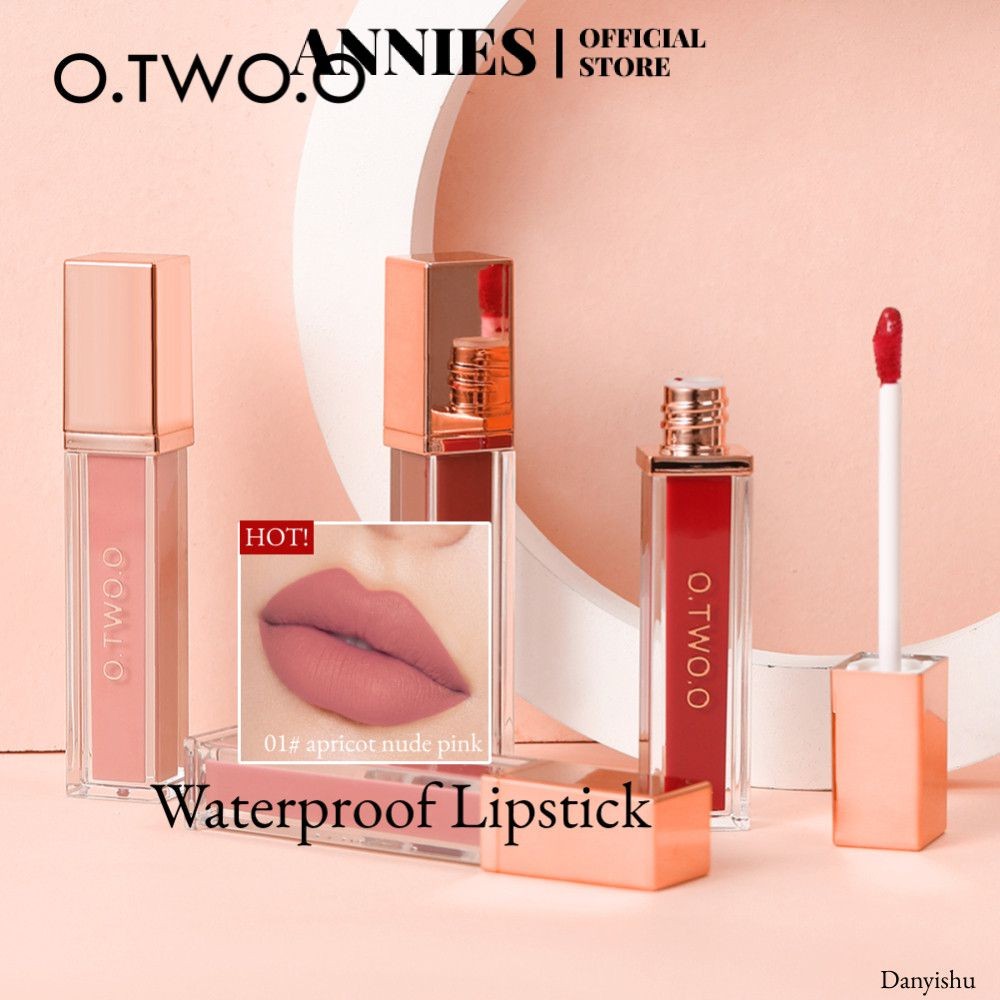 [Son môi nhiều màu] O.TWO.O Velvet Matte Lip Gloss, Matte High Pigmentation Chống thấm nước Chống ph