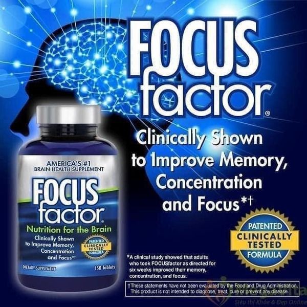 Bổ Não focus factor nutrition for the brain 180 viên Mỹ 2027