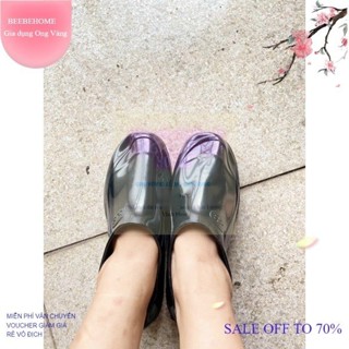 [FREE SHIP] Giày Cao Su Lao Động Cổ Ngắn Hoa San Đen, Ủng Cao Su Lao Động Màu Đen Mềm Chống Trơn Trượt , Chống Nước