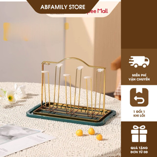 Khay Úp Cốc AB FAMILY Inox Mạ Vàng Cao Cấp Chống Han Gỉ