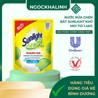 Nước rửa chén bát Sunlight Chanh túi 1.4kg