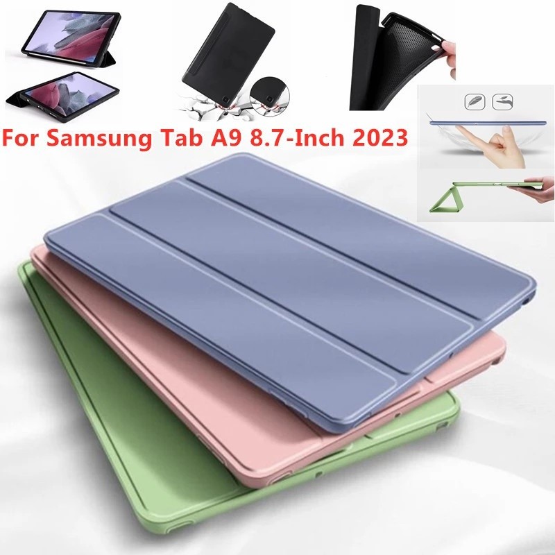 Ốp Lưng Cho Samsung Galaxy Tab A9 SM-X115 X110 Ốp Lưng Máy Tính Bảng Galaxy Tab A9 8.7 "LTE PU Da Mề