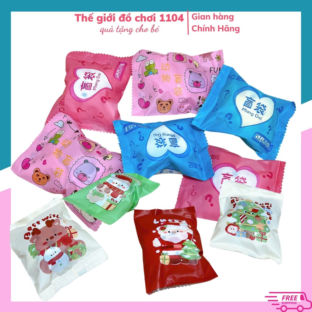 Túi Mù Bất Ngờ Tự Xé Phiên Bản Gấu Bông Mini – Giáng Sinh, Labubu, Capybara, Loopy
