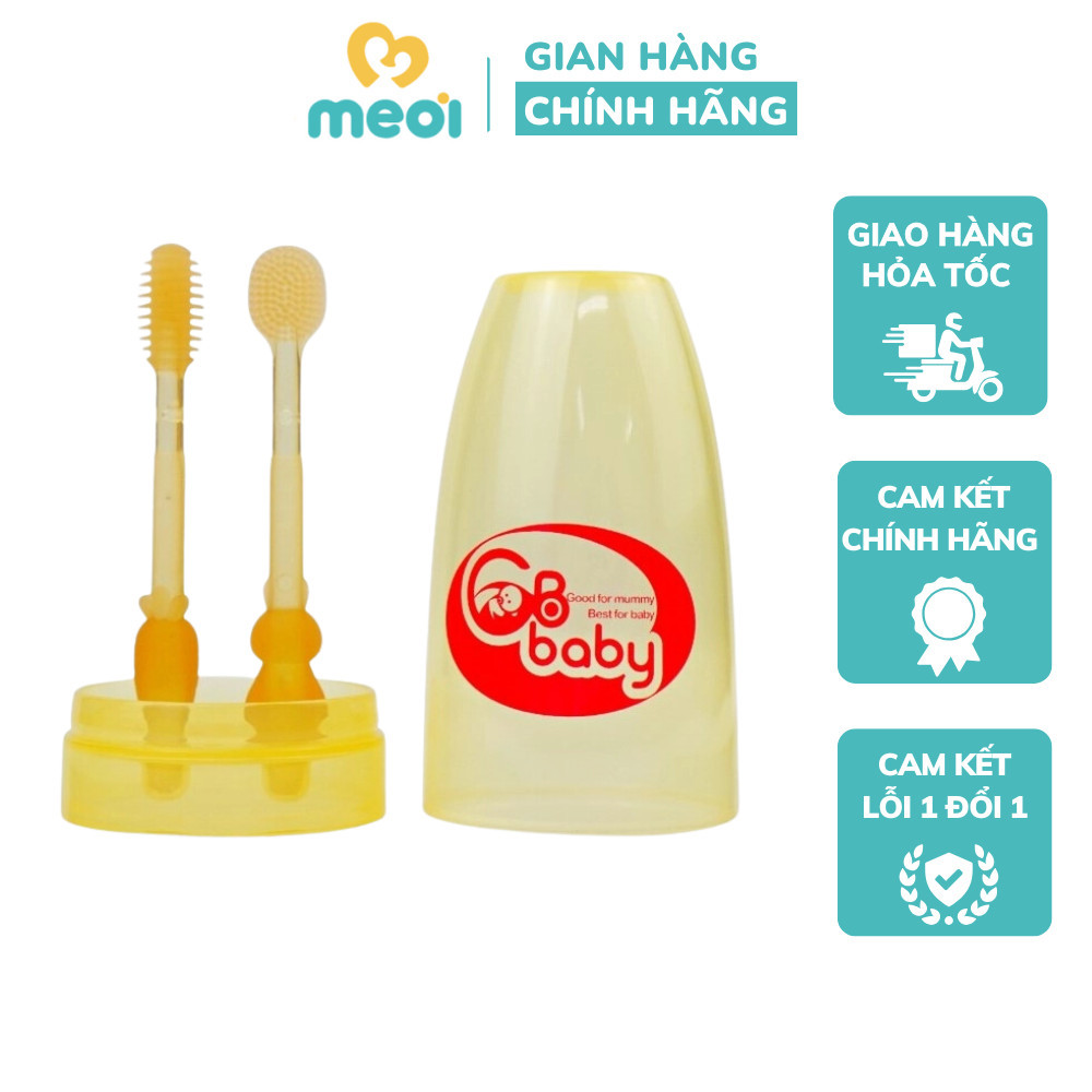 Bộ gạc rơ lưỡi cho bé và bàn chải đánh răng silicon GB-Baby
