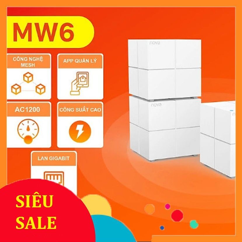 Wifi Mesh Tenda Nova MW6 MW12 Full Gigabit AC1200 AC2100 - 2nd kèm nguồn - Rẻ vô địch
