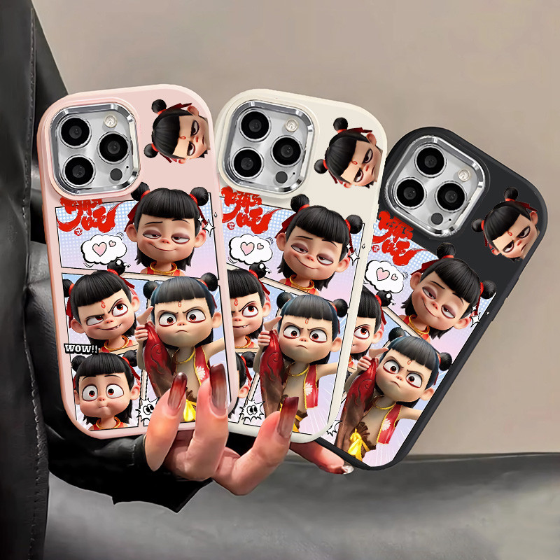 KuTu Nezha Demon Child Emoji Pack Tương thích cho IPhone 11 15 14 13 16 12 Promax XS 7 8 Plus X XR X