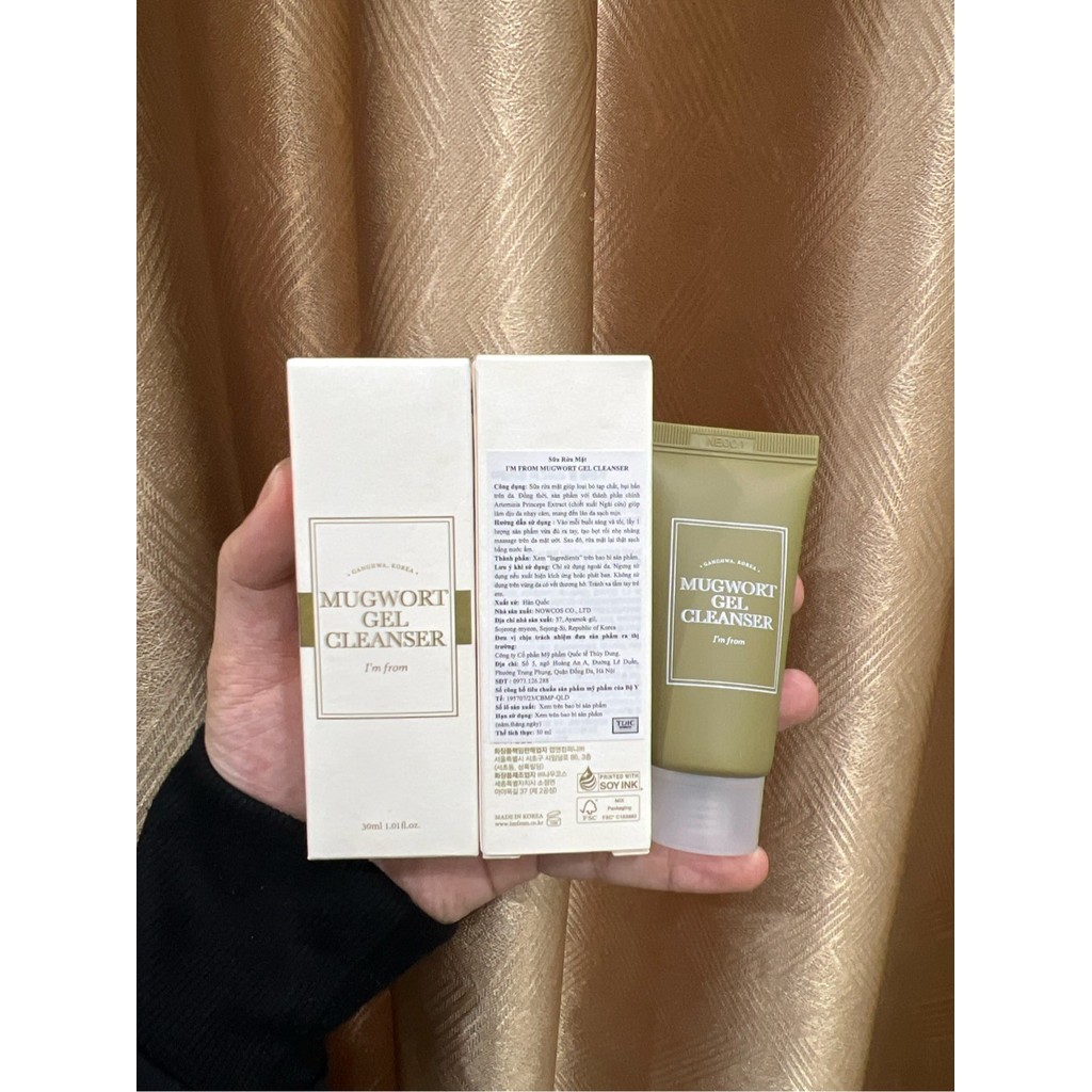 Sữa Rửa Mặt Dịu Nhẹ I’m from Mugwort Gel Cleanser Hàn Quốc 30ml