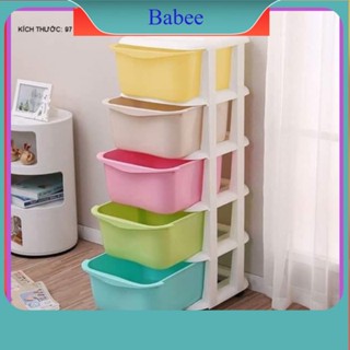 tủ nhựa 5 tầng đa sắc , tủ quần áo nhựa Việt Nhật có bánh xe Babee
