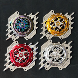 Che Két nước lắp AB/Vario/Click 125/150 ( 2val ) nhôm CNC + quạt tản Nhiệt 3D CNC_Kèm Đủ phụ kiện_MS1