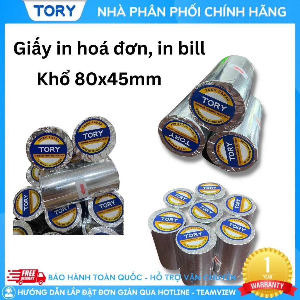 Cuộn giấy in bill, giấy in nhiệt, giấy in hoá đơn khổ 57, 80mm