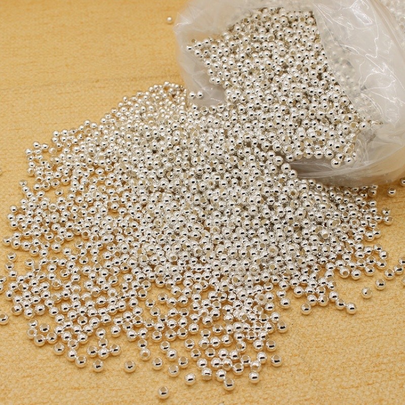 Set 10 Bi Bạc 925 LOTUS CHARM Các Cỡ 2 – 4mm LT836 [Bạc Thật]