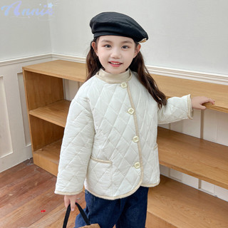 Annie Áo khoác bé gái Áo khoác cotton thời trang Áo cardigan dày ấm áp phong cách Hàn Quốc dành cho trẻ em vừa và nhỏ