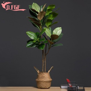 Cây Mộc Lan Nhân Tạo, Nhánh Cây Mộc Lan Mô Phỏng Lớn Handmade, Cây Xanh Giả 2 Nĩa Lá Cao Su 110cm Cây Nhân Tạo Trang Trí Tiệc