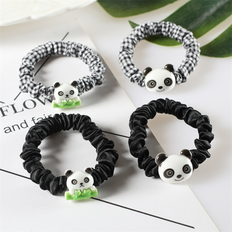 Phim hoạt hình gấu trúc khổng lồ Vòng ruột non vật dễ thương phong cách thiếu nữ trẻ em buộc tóc dây