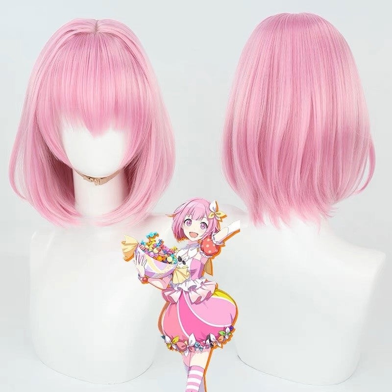 Project Sekai Otori Emu Cosplay Tóc giả Màu sân khấu feat. Hatsune Miku màu hồng