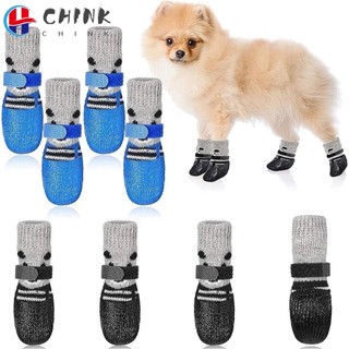 Chink Mèo Chó Tất Cao Su, Chống Thấm Nước Chống Trơn Trượt Cho Thú Cưng Giày Tất, Giày Bốt Tuyết Mưa Có Dây Rút Có Thể Điều Chỉnh Đồ Cho Thú Cưng Giày Tất Chó Con Nhỏ