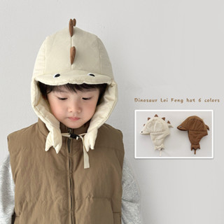 Trẻ Em Lei Feng Mũ Khủng Long Dễ Thương Hàn Quốc Mùa Đông Ấm Áp Ngoài Trời Chống Gió Bảo Vệ Tai Cho Bé Mũ Phi Công