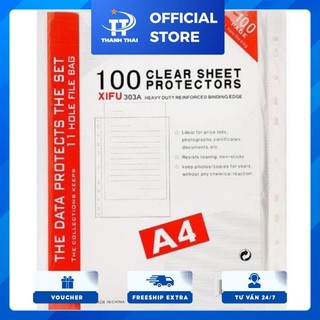 Sơ mi lỗ 3C Xifu/TCT 303A mỏng A4- Bìa lá đựng tài liệu