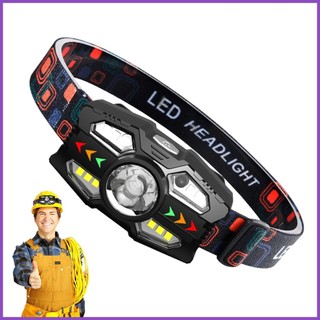 Đèn pha LED sạc lại Đèn pha Lumen cao Đèn pha cảm biến chuyển động đa chức năng Đèn pha màu đỏ trắng notavn