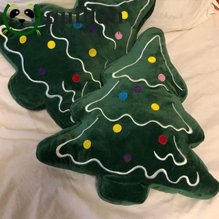 Gối trang trí ngày Giáng sinh QUILLAN, Đệm Sofa cây thông Noel hình 3D thoải mái, Kawaii Phim hoạt hình mềm mại thân thiện với da Búp bê sang trọng Giáng sinh vui vẻ Gối ném trẻ em