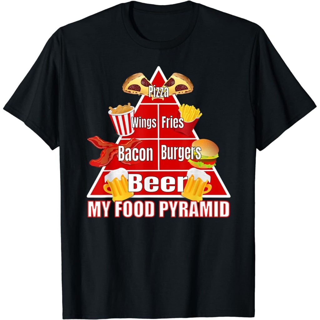 Funny My Food Pyramid Design Idea Áo thun cao cấp
