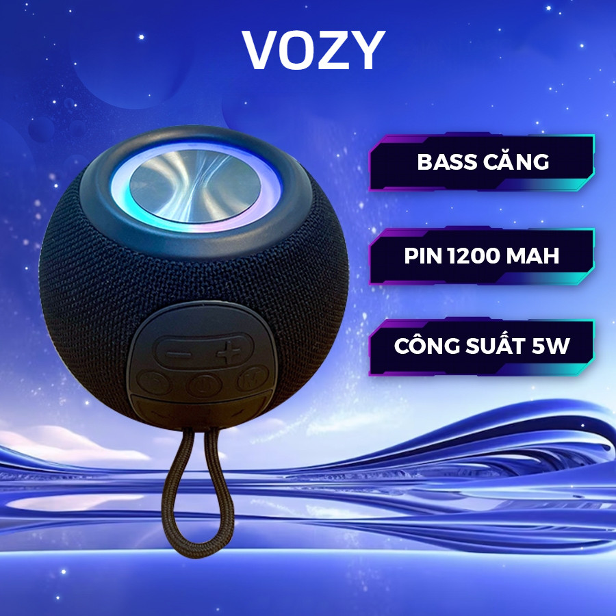 Loa bluetooth mini VOZY S23 chính hãng, loa nghe nhạc mini cầm tay LED RGB