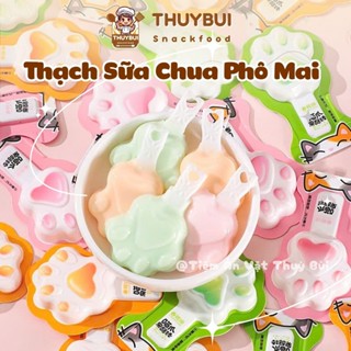 (Full 20 Vị) Thạch Sữa Chua Phô Mai Mix Vị 1KG , Thạch Que Kem Trái Cây, Thạch Hình Chân Meo Trái Cây 3D Hottrend
