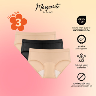 [MUA 2 TẶNG 1] Pack 3 quần lót Nguyệt San Ngày & Đêm Corèle lưng vừa, vải thun lạnh mịn mát - chuẩn an toàn OEKO-TEX