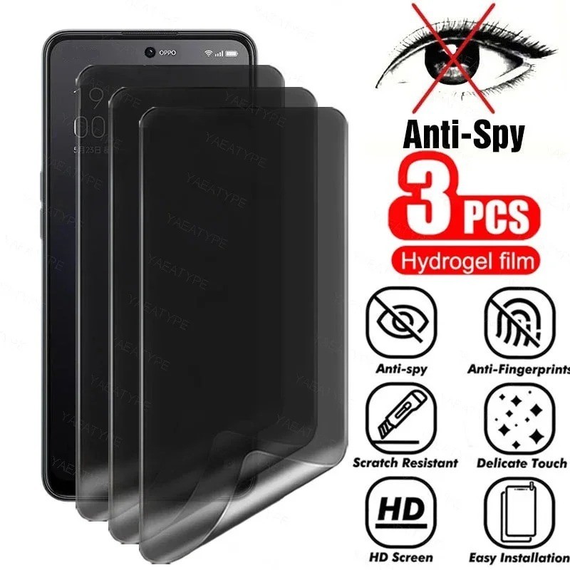 HTC WildfireX E3 E2 3 Miếng HD Chống Gián Điệp Riêng Tư Hydrogel Cho HTC Wildfire Desire X E3 E2 E U